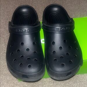 CROCS Mens 10/Womens 12 Black Classic  Clog, Like New, Minimal Wear see pic
